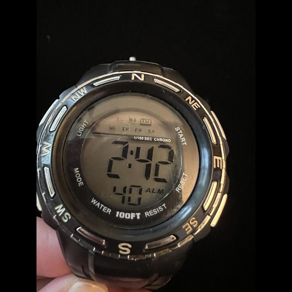 Digital Watch Light Alarm Stopwatch New Battery Digital Watch Light Alarm Stopwatch New Battery